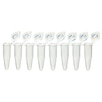 QuickSnap 0.2mL 8-Strip Tubes, with Individually-Attached Flat Caps, Clear