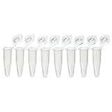 QuickSnap 0.2mL 8-Strip Tubes, with Individually-Attached Flat Caps, Clear