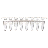 0.1mL 8-Strip Tubes, Low Profile, with Separate 8-Strip Clear Flat Caps, Natural