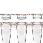 0.1mL 8-Strip Tubes, Low Profile, with Separate 8-Strip Clear Flat Caps, Natural