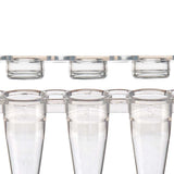 0.1mL 8-Strip Tubes, Low Profile, with Separate 8-Strip Clear Flat Caps, Natural