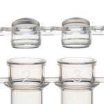 0.2mL 8-Strip Tubes, with Separate 8-Strip clear Dome caps, Natural