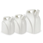 Jerrican, Rectangular with Handle, HDPE, 10 Liter, White PP Screwcap, Molded Graduations