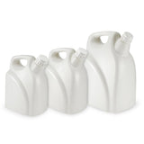 Jerrican, Rectangular with Handle, HDPE, 10 Liter, White PP Screwcap, Molded Graduations